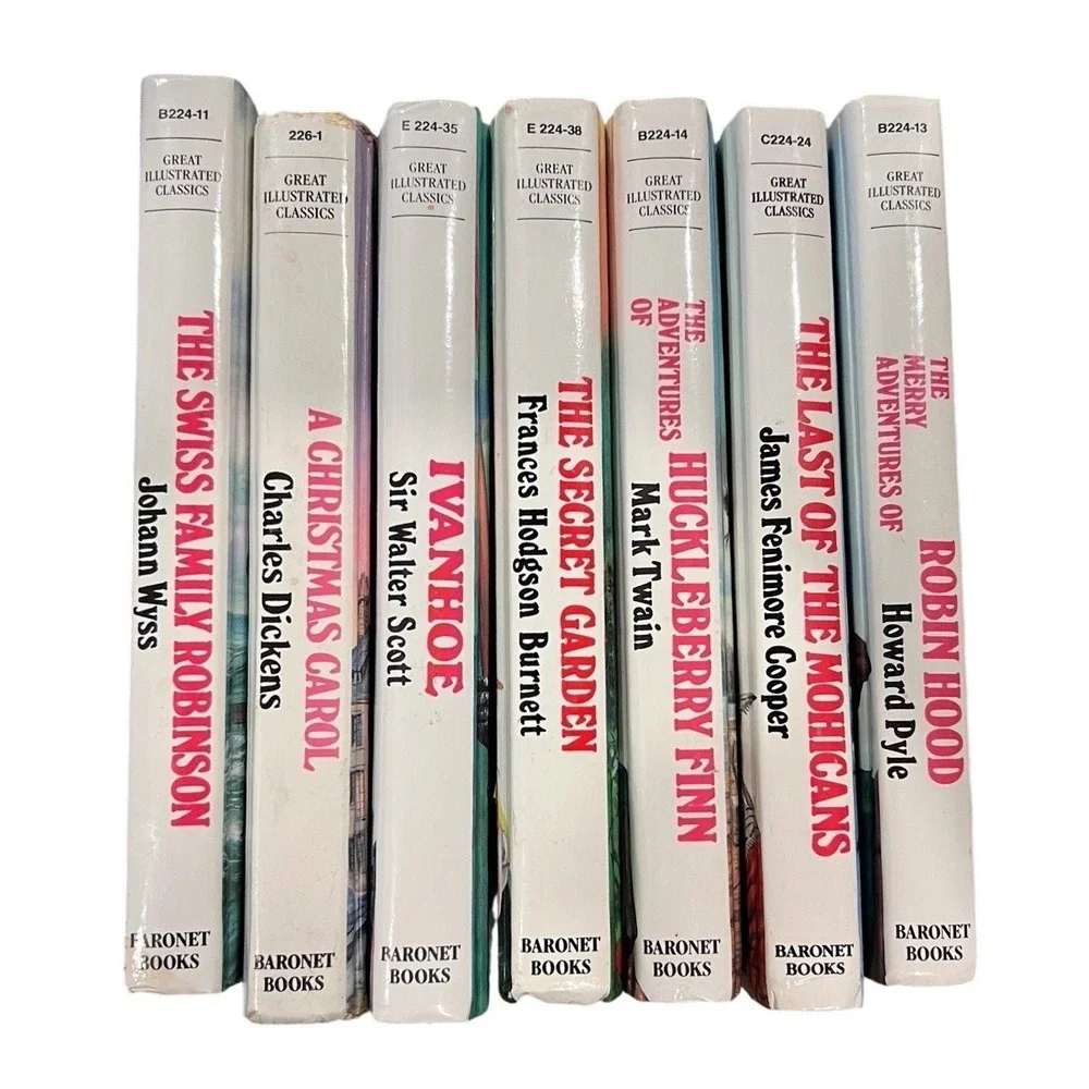 Great‎ Illustrated Classics Set Lot Of 7 Books Robin Hood Secret Garden